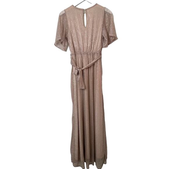 Baltic Born Champagne Abigail Sparkle Gown Maxi Dress Size XS - Picture 4 of 7